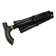 Black Folding Walking stick M0039 UK Camping And Leisure - Dynamic Drive