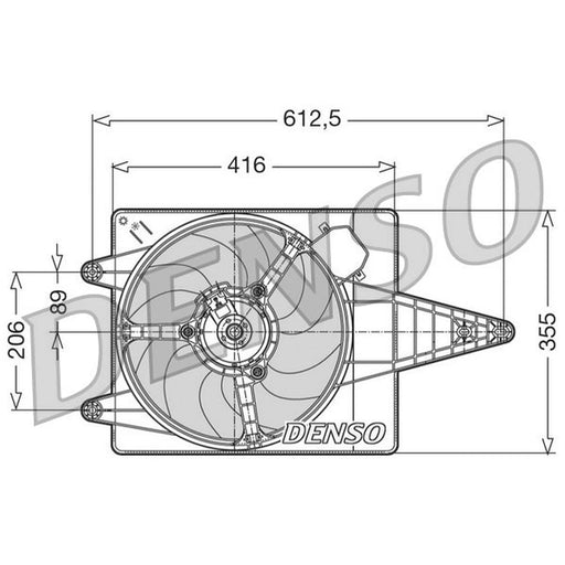 Denso Engine Cooling Fan fits Alfa Romeo 145 1994-2001 1.4 1.6 1.8 2.0