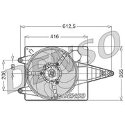 Denso Engine Cooling Fan DER01004