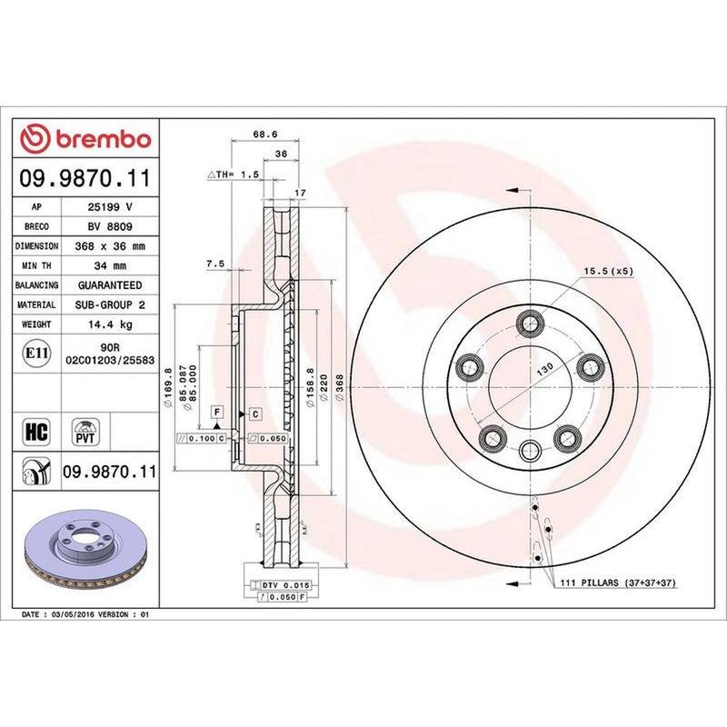 Brembo Front & Rear Brake Discs & Pads fits VW Touareg 2002-2010