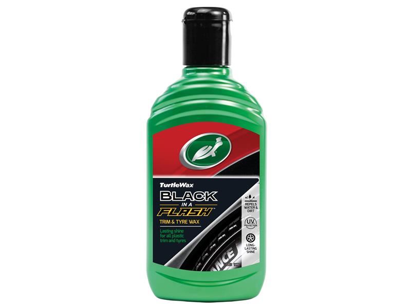 Turtle Wax Black in a Flash Trim & Tyre Wax 300ml Turtle Wax - Bars 4 Cars