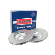 Borg & Beck 2 x Vented Brake Discs fits Ford Fiesta V 2005-2008