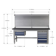 Sealey 2.1m Complete Industrial Workstation & Cabinet Combo API2100COMB02 Sealey - Dynamic Drive