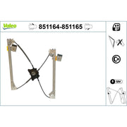 Valeo Electric Window Regulator Lifter Right Front 851165