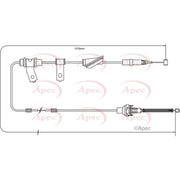 Apec Handbrake Cable Left Rear fits Land Rover Freelander I 1998-2006