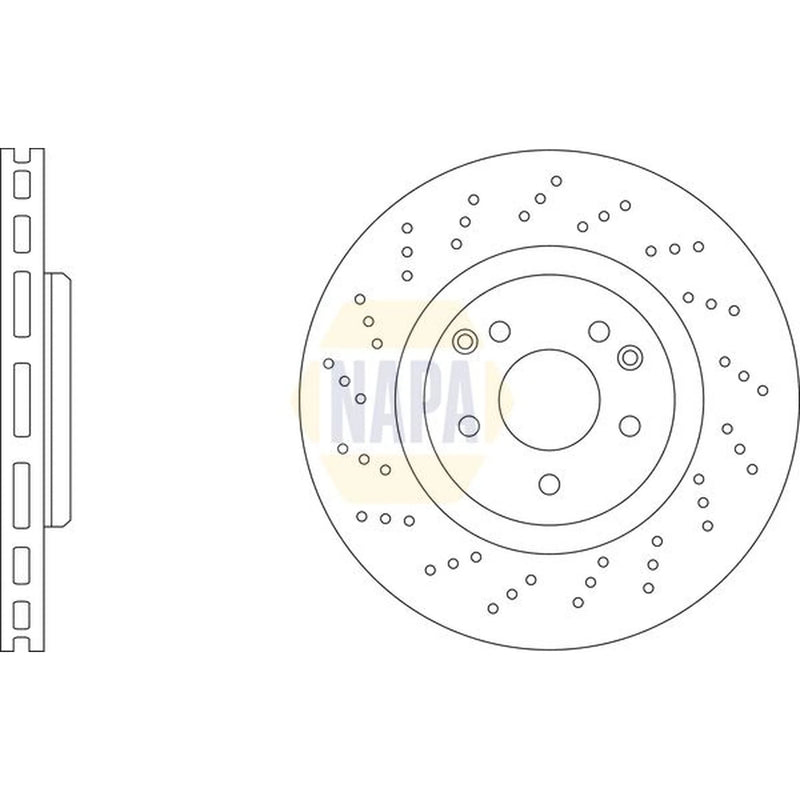 NAPA Front Brake / Discs & Pads fits Mercedes-Benz Slk 2004-2011 171.456 171.458