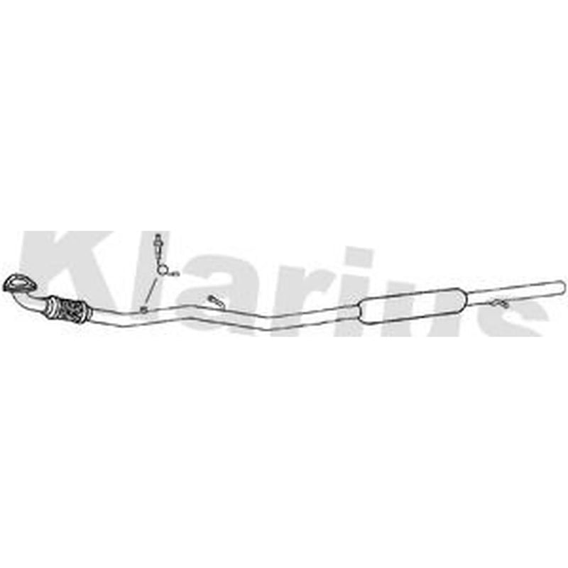 Klarius Box With Centre Pipe Centre fits Opel Agila A 2000-2007 1.2