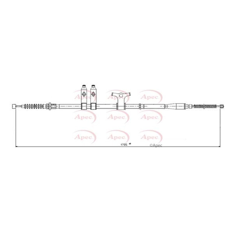 Apec Handbrake Cable Right Rear fits Ford Ranger 1999-2006 2.5