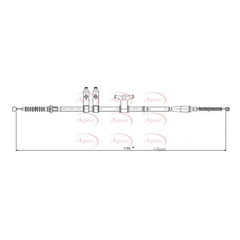Apec Handbrake Cable Right Rear CAB1581