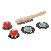 Silverline Wire Brush, Cup & Twist-Knot Wheel Set 5pce 5pce 589548 Silverline  - Dynamic Drive
