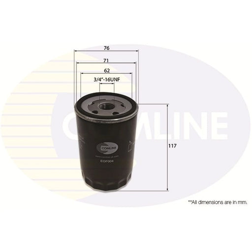 Comline Engine Oil Filter fits Chrysler Pt Cruiser 2003-2010 2.4