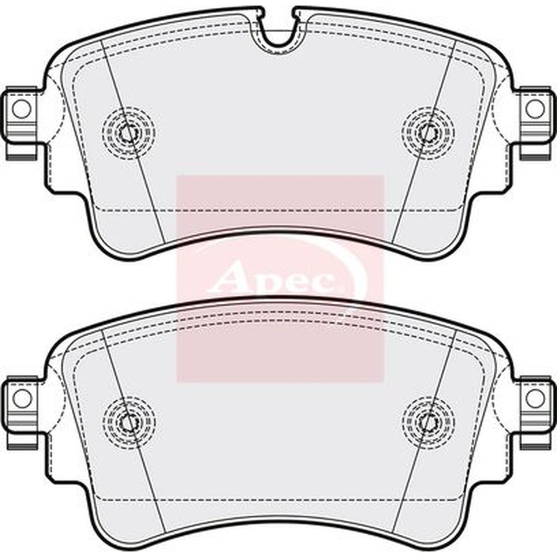 Apec Rear Brake Pad Set fits Audi A4 Allroad B9 2016-2020 2.0 3.0