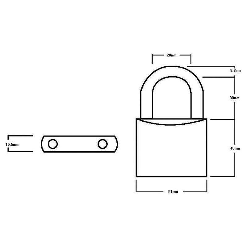 Squire LN5 Lion Brass Padlock 5-Pin 50mm Squire - Dynamic Drive