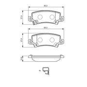Bosch Front & Rear Pads fits Toyota Corolla 2001-2008 1.4 1.6 1.8 2.0