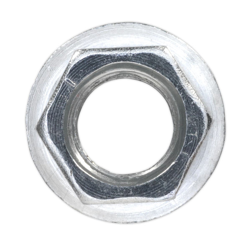 Sealey Flange Nut Serrated M10 Zinc DIN 6923 Pack of 100 FN10 Sealey  - Dynamic Drive