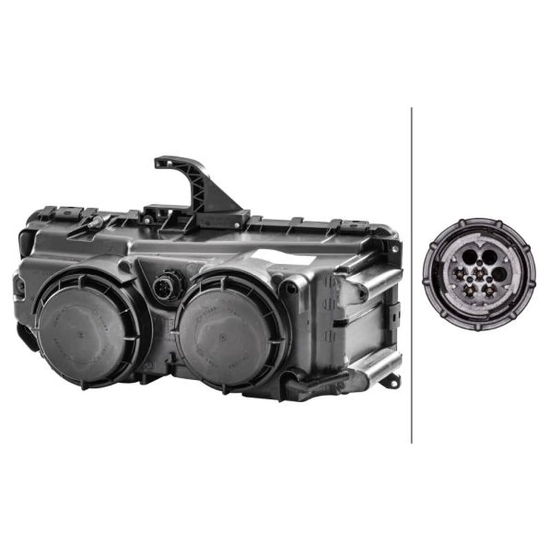 Hella Headlight Headlamp W5W Left fits Mercedes-Benz Axor 2 2004-2005