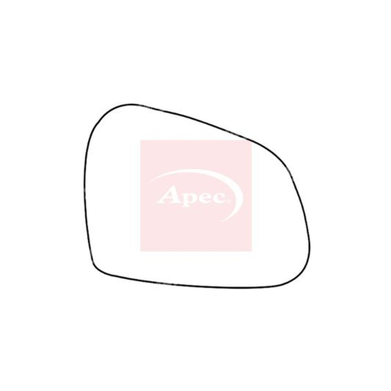 Apec Exterior Wing Mirror Glass Right fits Hyundai I10 II 2013-2019 1.0 1.2