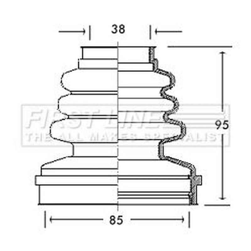 First Line Drive Shaft Bellow Kit Front Left fits Citroën C5 I 2003-2004 3.0