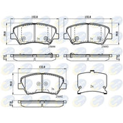 Comline Front & Rear Brake Discs & Pads fits Kia Carens IV 2013-2018 1.6 1.7 2.0