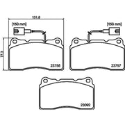 Mintex Front Brake Pad Set fits Alfa Romeo Giulietta 2010-2020 1.4 1.6 1.8 2.0