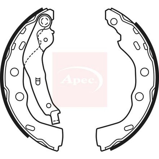 Apec Brake Shoe Set Axle Kit fits Subaru Justy 1995-2003 1.3