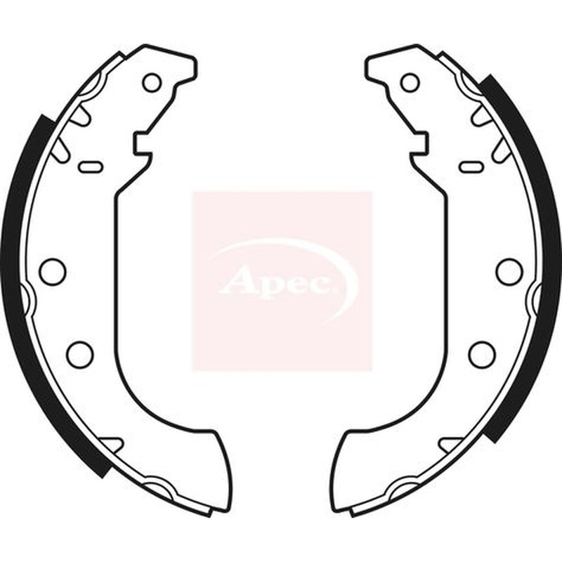 Apec Brake Shoe Set Axle Kit fits Peugeot 306 1993-2003 1.4 1.8 1.9