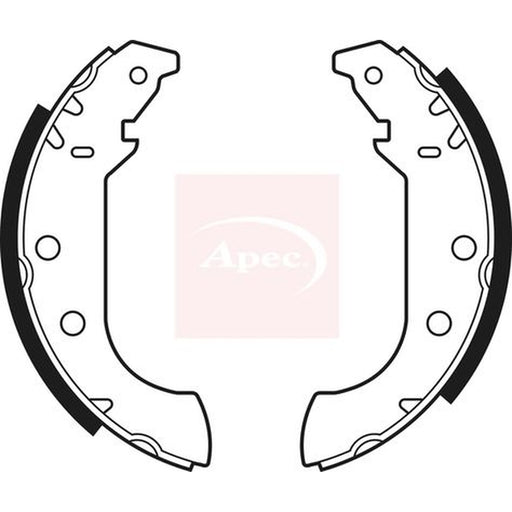 Apec Brake Shoe Set Axle Kit fits Peugeot 306 1993-2003 1.4 1.8 1.9