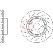 Apec 2 x Perforated/Vented Brake Discs fits Mercedes-Benz S-Class 1998-2006