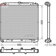 Denso Engine Radiator DRM46041