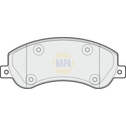 NAPA Front Brake Pad Set fits VW Amarok 2010-2022 2.0