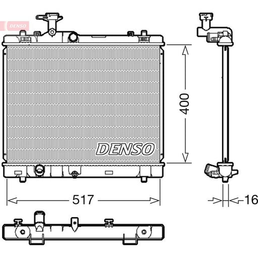 Denso Engine Radiator fits Suzuki Swift III 2010-2017 1.2