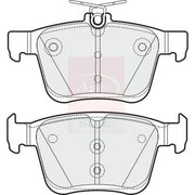 Apec Rear Brake Pad Set fits Audi A3 2012-2020 1.0 1.2 1.4 1.5 1.6 1.8