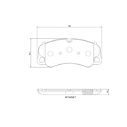 Brembo 4 x Front Brake Pad Set fits Porsche 911 2019-2025 3.0 3.8