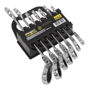 Sealey Flexible Head Ratchet Combination Spanner Set 7pc Metric S01143 Siegen by Sealey - Dynamic Drive