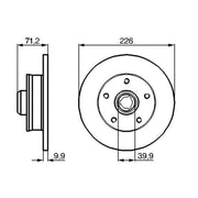 Bosch Front & Rear Brake Discs & Pads fits VW Corrado 1988-1995 1.8 2.0 2.8 2.9