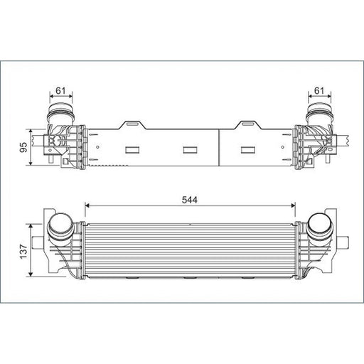 Valeo Intercooler (Charge Air Cooler) 822934
