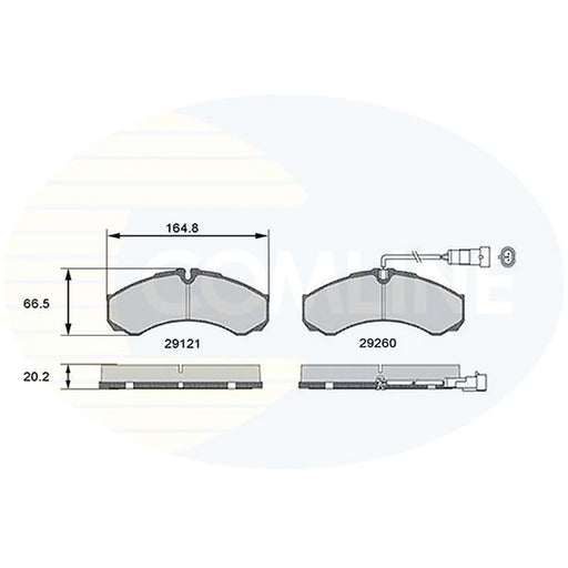 Comline Rear Brake Discs & Pads fits Nissan NT400 Cabstar 2014 on