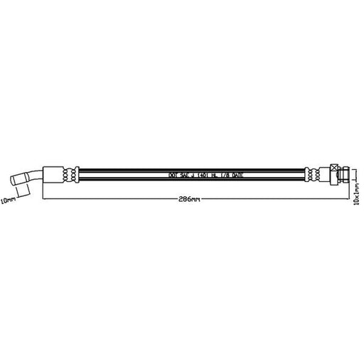 Juratek Brake Hydraulic Hose Line Rear Left JBH1216L
