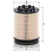 MANN-FILTER Fuel Filter Element fits Ford Ranger 2018-2019 2.0