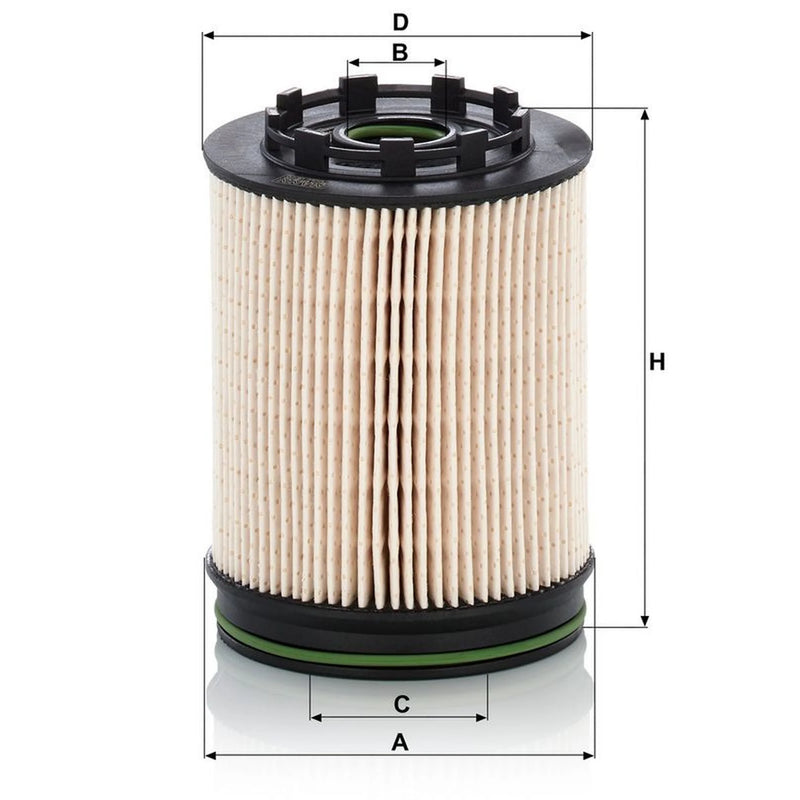 MANN-FILTER Fuel Filter Element fits Ford Ranger 2018-2019 2.0