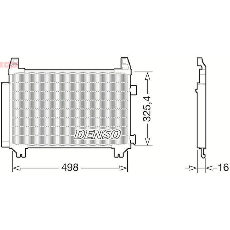 Denso Air Conditioning Condenser fits Toyota Yaris Hatchback 2014-2018 1.4