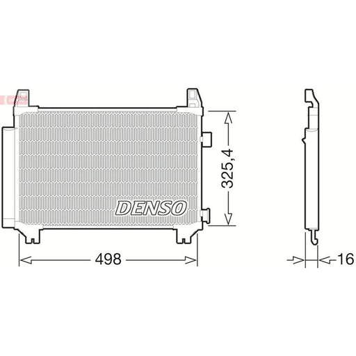 Denso Air Conditioning Condenser fits Toyota Yaris Hatchback 2014-2018 1.4