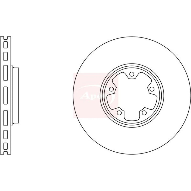Apec 2 x Vented Front Brake Discs DSK2057-x2