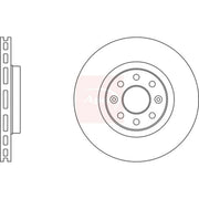 Apec 2 x Vented Brake Discs fits Chevrolet Aveo / Kalos 2005-2013 1.4