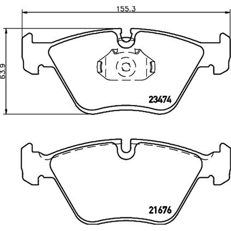 Mintex Front Brake Pad Set fits BMW 3 1992-2006 3.0 3.2