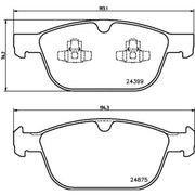 Mintex Front Brake Pad Set fits Volvo XC60 I 2013-2017