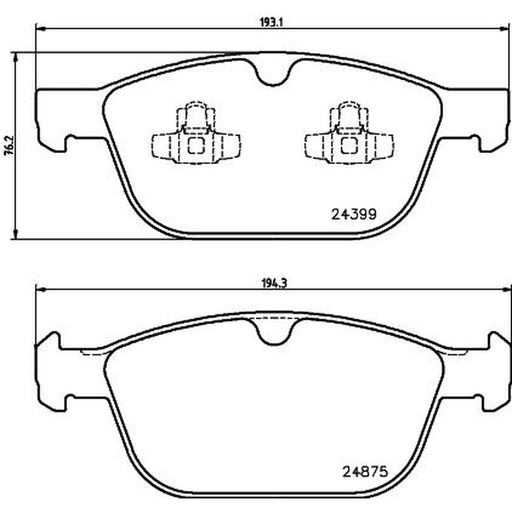 Mintex Front Brake Pad Set fits Volvo XC60 I 2013-2017