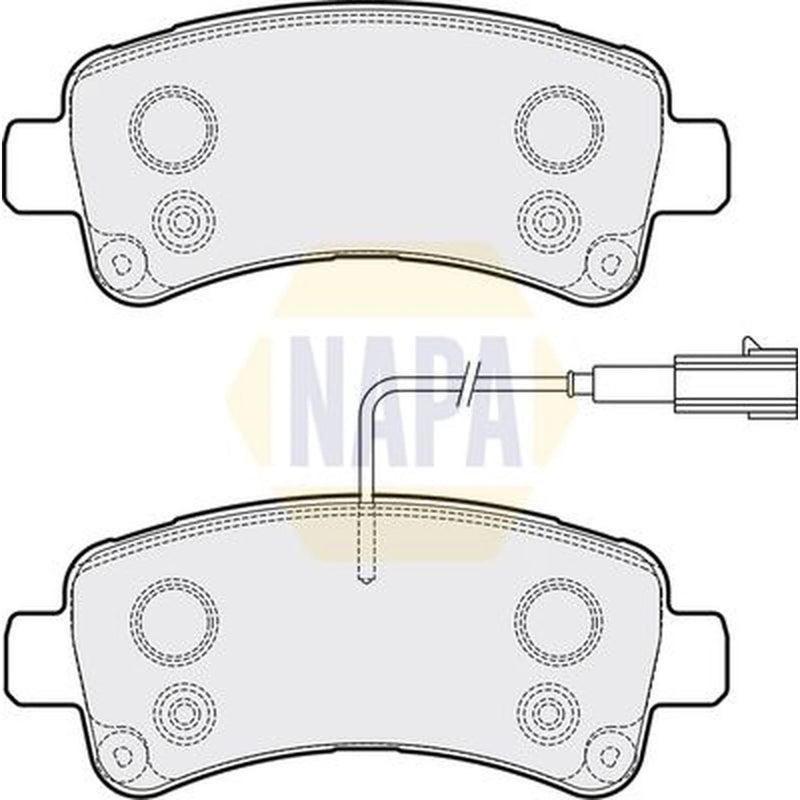 NAPA Rear Brake Pad Set fits Citroën Relay III 2015-2019 2.0