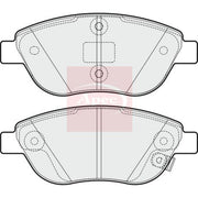 Apec Front Brake Pad Set fits Fiat 500L 2012-2018 0.9 1.3 1.4 1.6