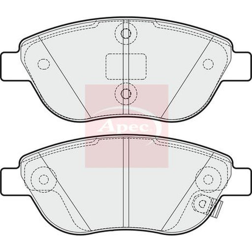 Apec Front Brake Pad Set fits Fiat 500L 2012-2018 0.9 1.3 1.4 1.6